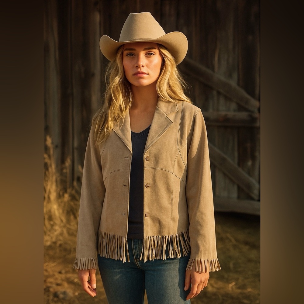 Suede Western Fringe Jacket
